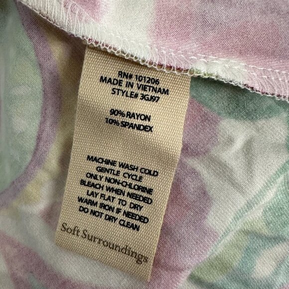 Soft Surroundings Floral Maxi Dress Petite Size M Surplice Boho Resort - Picture 6 of 10